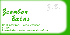 zsombor balas business card