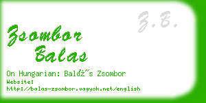 zsombor balas business card